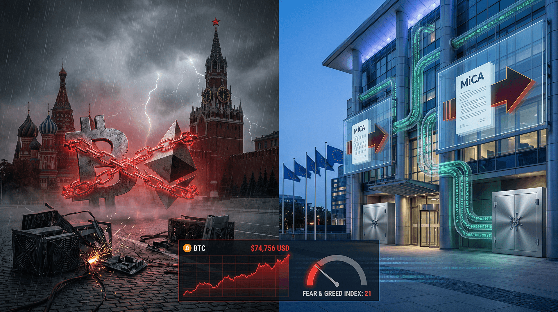 Russia Crypto Penalties: 7-Year Terms Slash EU Flows 25%