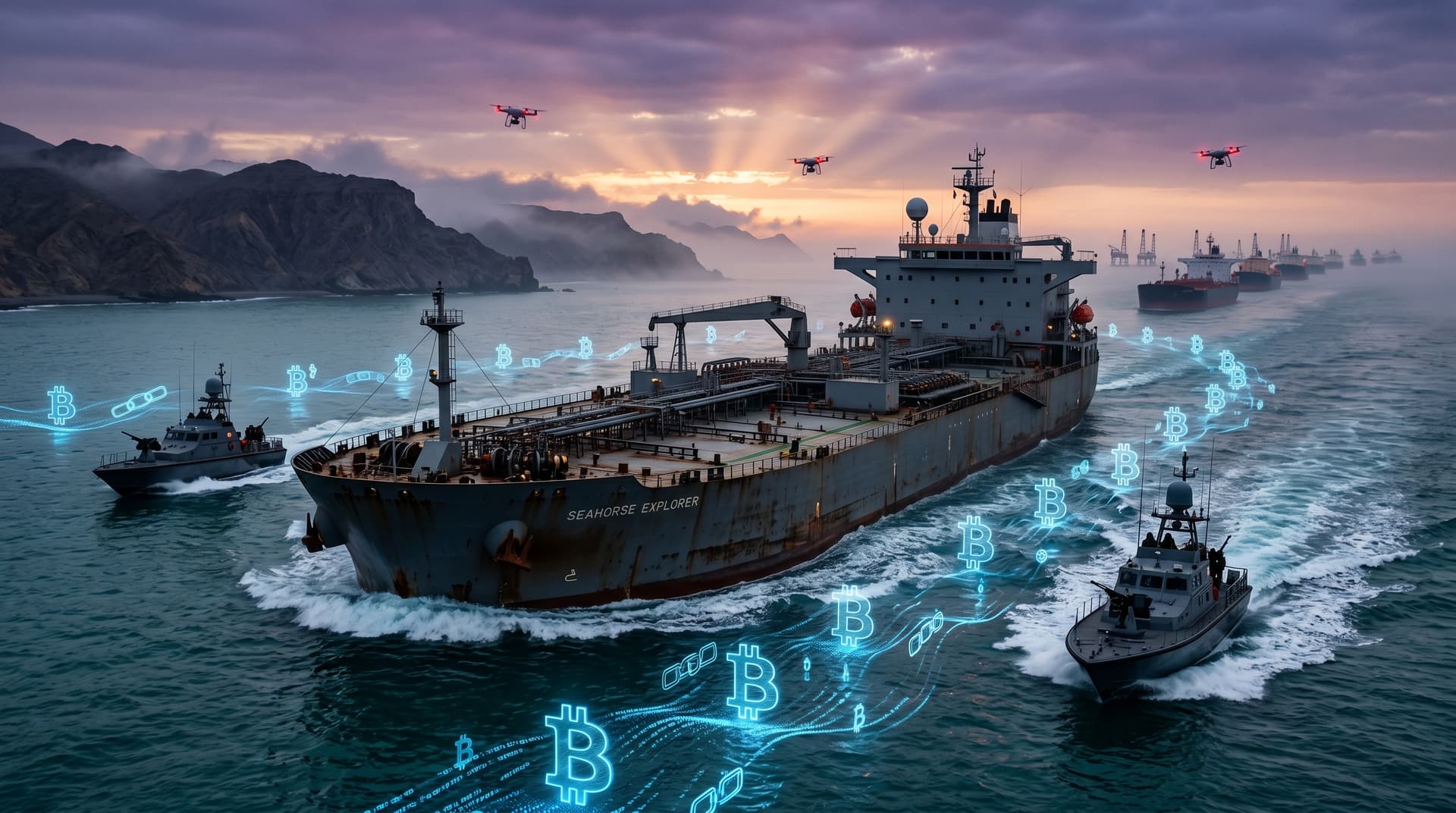 Iran Crypto Toll Activates in Hormuz, Bitcoin Dips to $74K