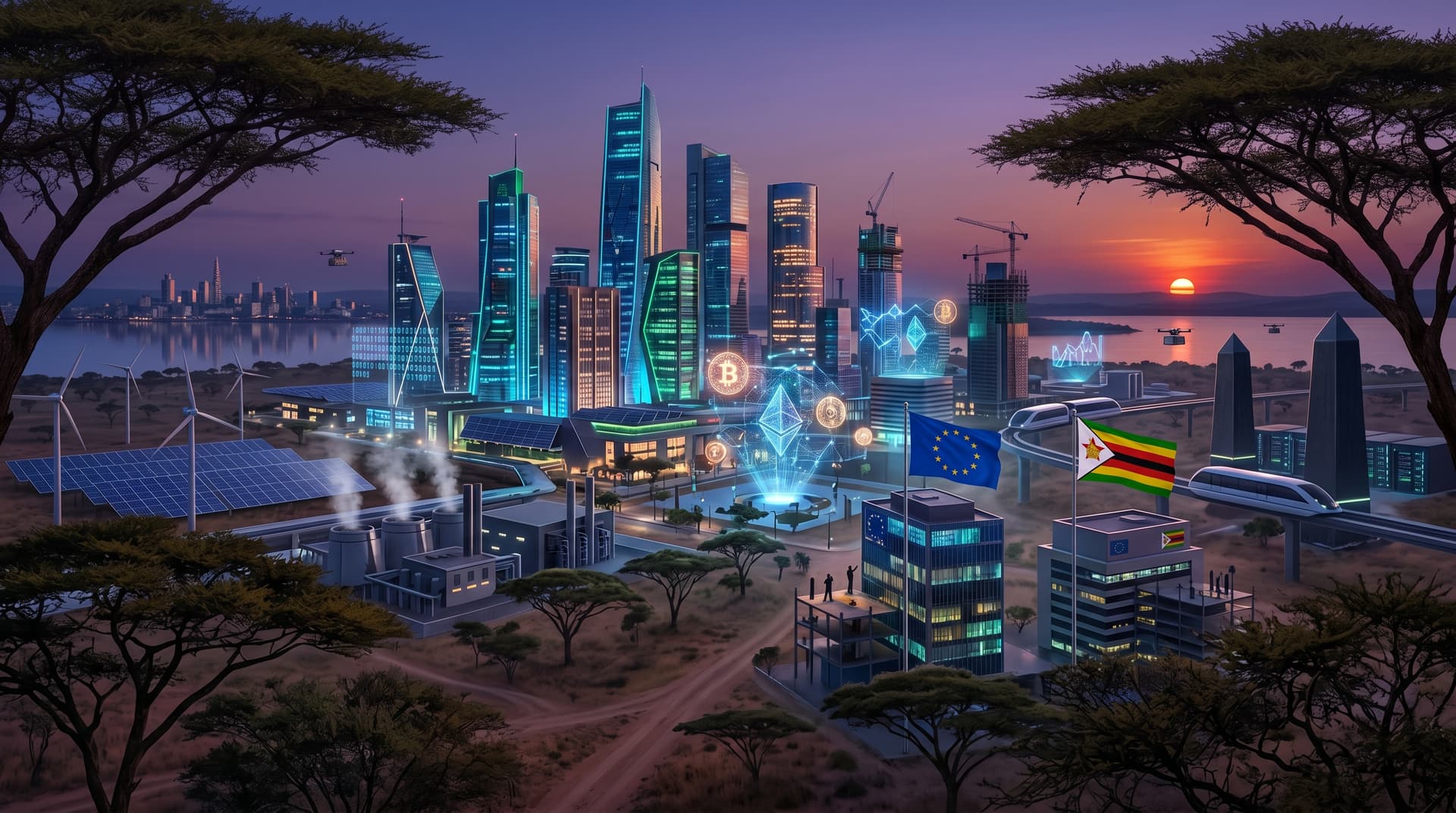 Zimbabwe Tycoon Futuristic City Launches AI Factories, Crypto Hubs