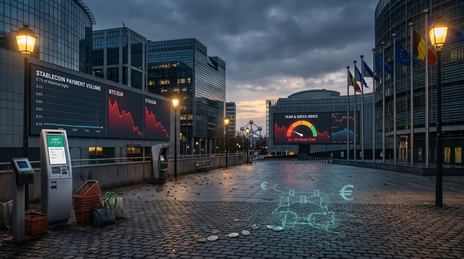 Stablecoins Payments Adoption Under 1% in Europe as Fear Hits 23
