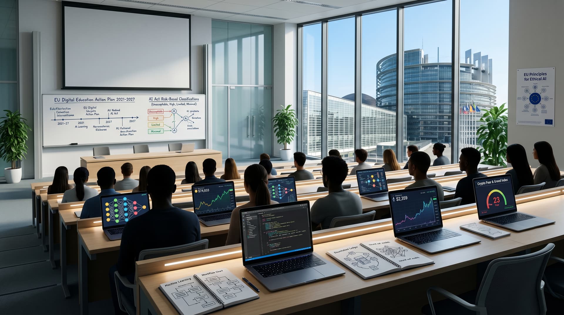 EU Universities Expand AI Education as Bitcoin Hits $74,823